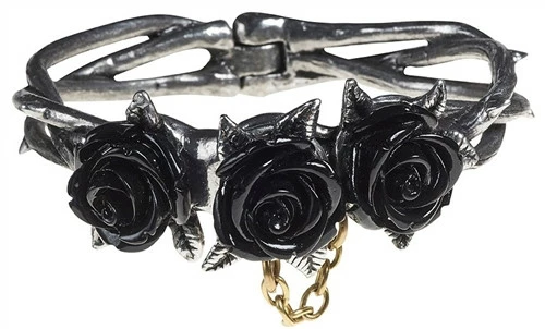 Hearts & Roses Alchemy Wild Black Rose Bangle