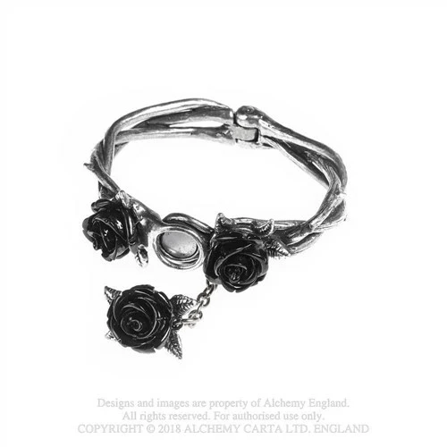 Hearts & Roses Alchemy Wild Black Rose Bangle - Image 2