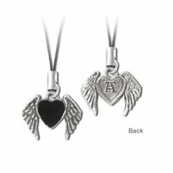 Hearts & Roses Winged Blackheart Mobile Phone Charm