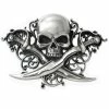 Skulls & Death Letter Of Marque Belt Buckle