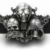Skulls & Death No Evil Belt Buckle