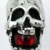 Skulls & Death Alchemy Ruby Red Stud Earring