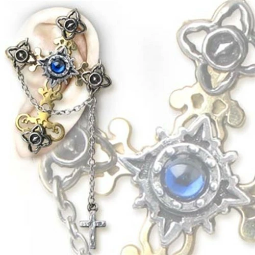 Steampunk Alchemy Torquemada Cross-Tegere Earpiece