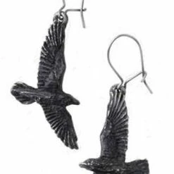 Crows & Ravens Alchemy Black Raven earrings