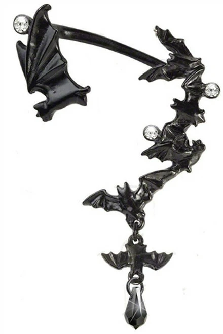 Bats Alchemy Night Sky Stud Ear-Wrap