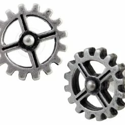 Steampunk Alchemy Industrilobe Stud Earrings - Pair