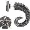 Magickal Designs Magic Ram's Horn Faux Stretcher Earring