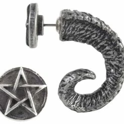 Magickal Designs Magic Ram's Horn Faux Stretcher Earring