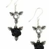 Hearts & Roses Ring 'O Roses Drop Earrings
