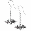 Bats Alchemy Kiss the Night drop earrings