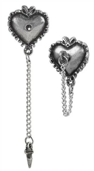 Hearts & Roses Alchemy Witches Heart Ear Studs
