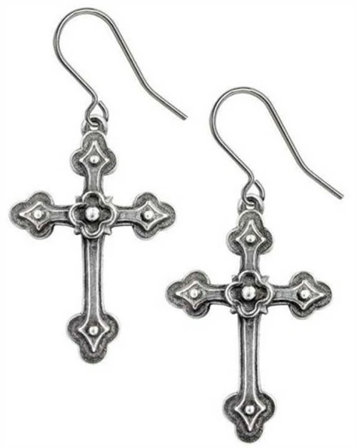 Crosses Alchemy Gothic Devotion Crosses Earrings
