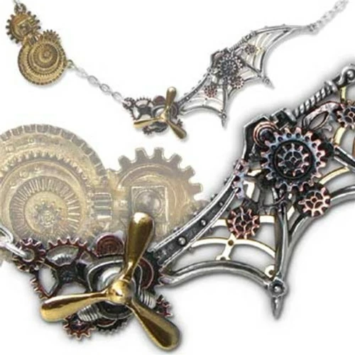 Steampunk Alchemy Daedalus Penna Scientia Necklace