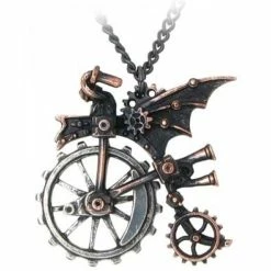 Steampunk Alchemy Ventus Traction Farthing Pendant