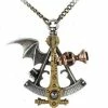 Steampunk Alchemy Cloud Pilot's Sextant Pendant