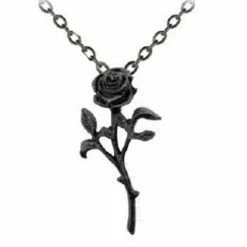 Hearts & Roses Romance Of Black Rose Pendant
