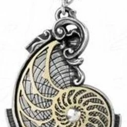 Steampunk Alchemy Fibonacci's Golden Spiral Pendant