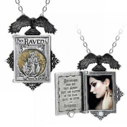 Crows & Ravens Alchemy Poe's Raven Locket - Image 2