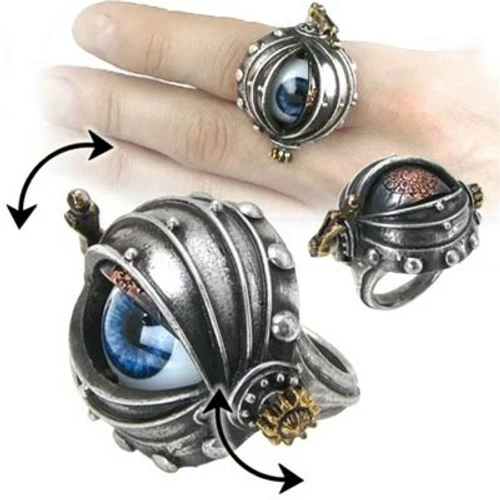 Steampunk Alchemy Automaton's Eye Ring