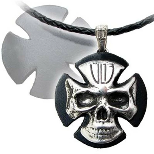 Mortem I.D. leather pendant